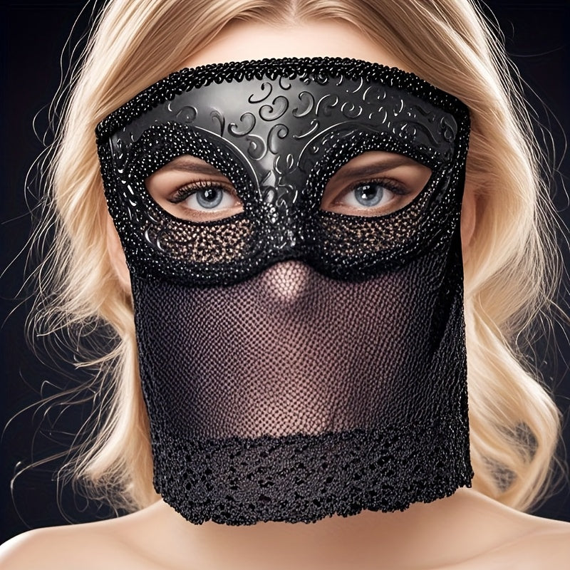 Venetian Monk Veil Costume Mask