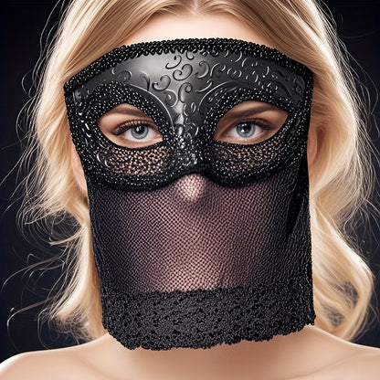 Venetian Monk Veil Costume Mask