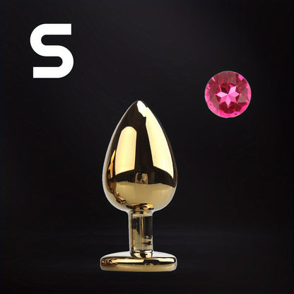 Golden Anal Dildo Adult Sex Toys, Mini Dildos Anal Sex Toys for Men And Women, Jewelry Anal Toys Adult Sex Toys, Sex Toys for Couples And Beginners, Steel Anal Dild Adult Toys Colorful