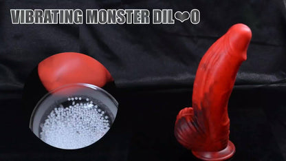 Monster Vibrating Dildo — 27cm Suction Cup 8-Mode