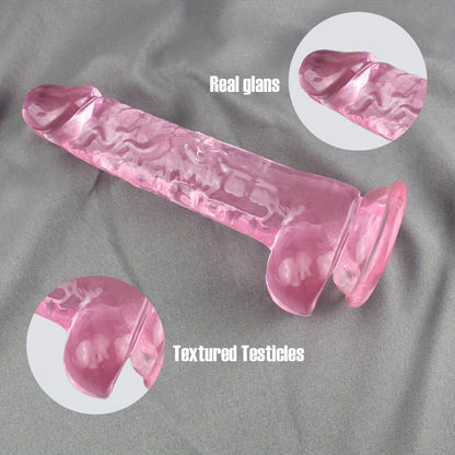 Pink Transparent Dildo