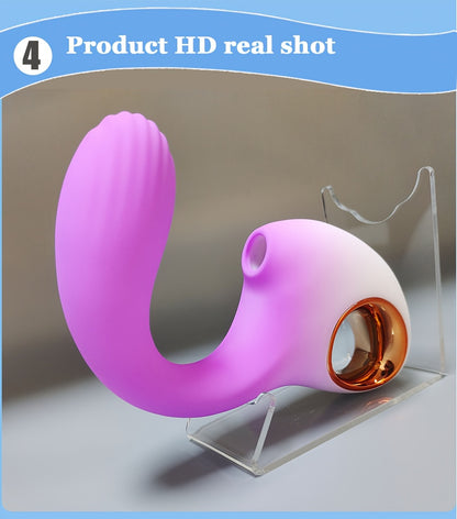 Silicone Clit Suction Vibrator — 10-Speed USB Rechargeable