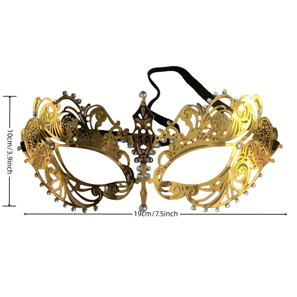 Golden Metal Venetian Dance Mask
