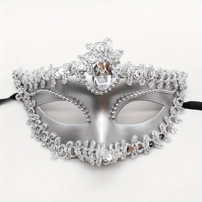 Rhinestone Princess Masquerade Mask 8-Pack