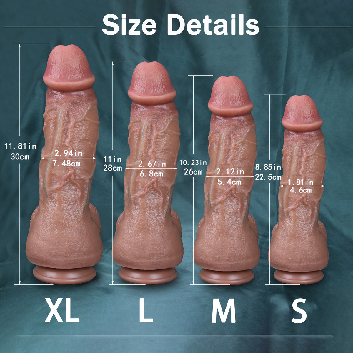 Realistic Soft Silicone Wand with Suction Base – S to XL