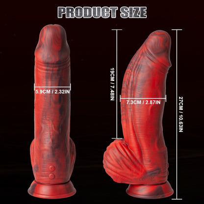 Monster Vibrating Dildo — 27cm Suction Cup 8-Mode