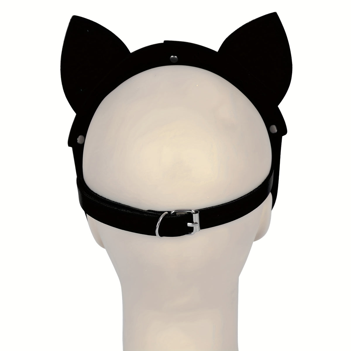 Gothic Punk Cat Ear Faux Leather Mask