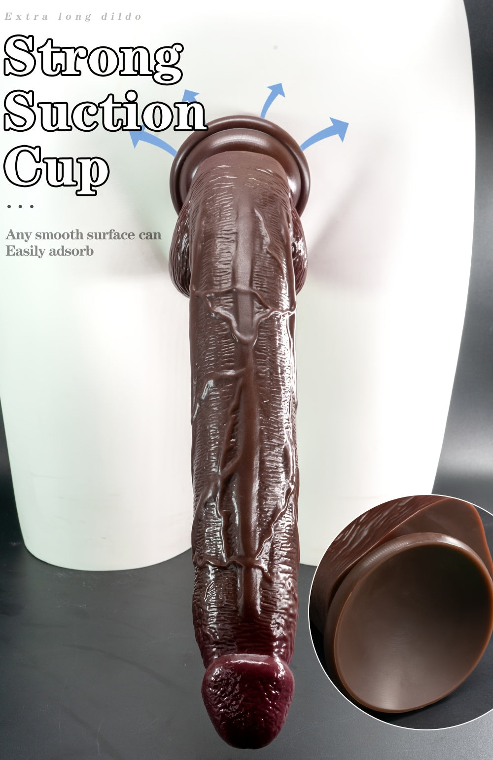 Extra Long Silicone Comfort Wand with Suction Base