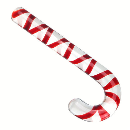 Trendy Glass Candy Cane Butt Plug
