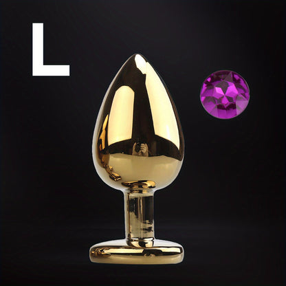 Golden Anal Dildo Adult Sex Toys, Mini Dildos Anal Sex Toys for Men And Women, Jewelry Anal Toys Adult Sex Toys, Sex Toys for Couples And Beginners, Steel Anal Dild Adult Toys Colorful
