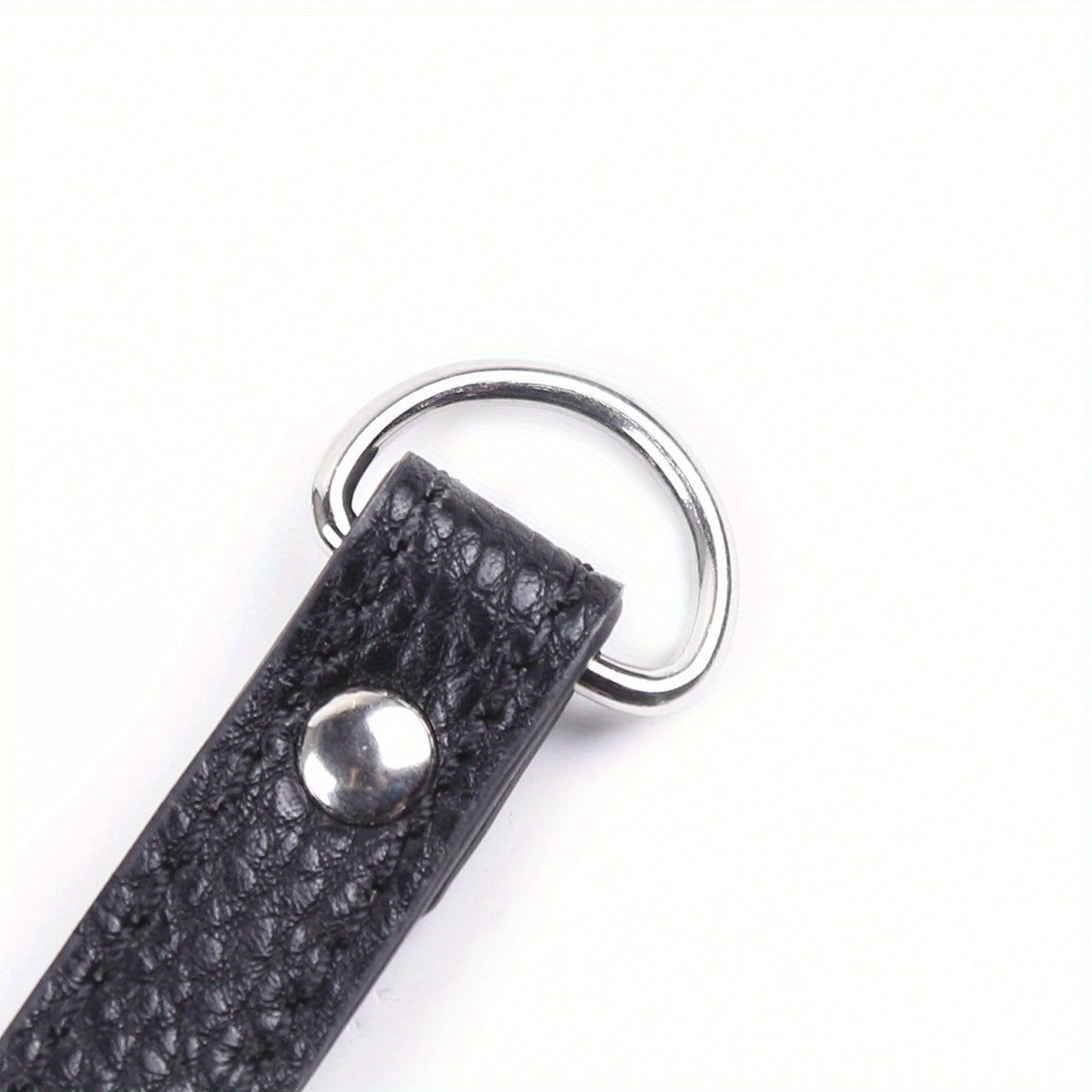 Adult SM Decompression Toy - Bondage Traction JJ Ring Penis Ring, Cock Ring with Adjustable Leather Sleeve Lock, Sperm Ring Collar, Elegant Silver Chain Design, Ideal for BDSM Play, BDSM Play Ring|Elegant Chain Design|Adjusta