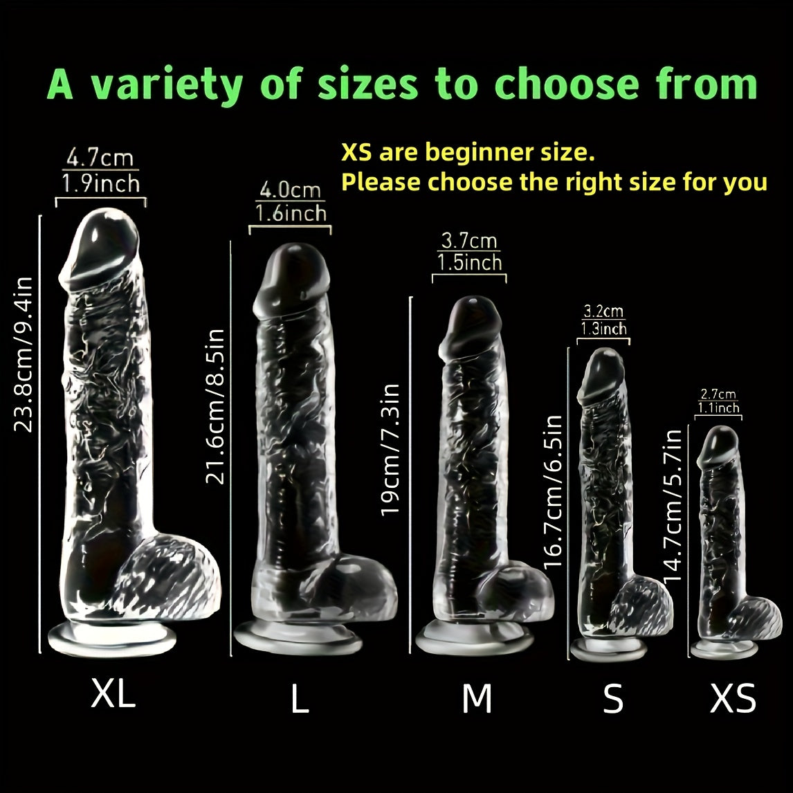 High-Quality Transparent Dildo