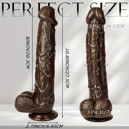 27 cm Thick Lifelike PVC Wand – Black Coffee