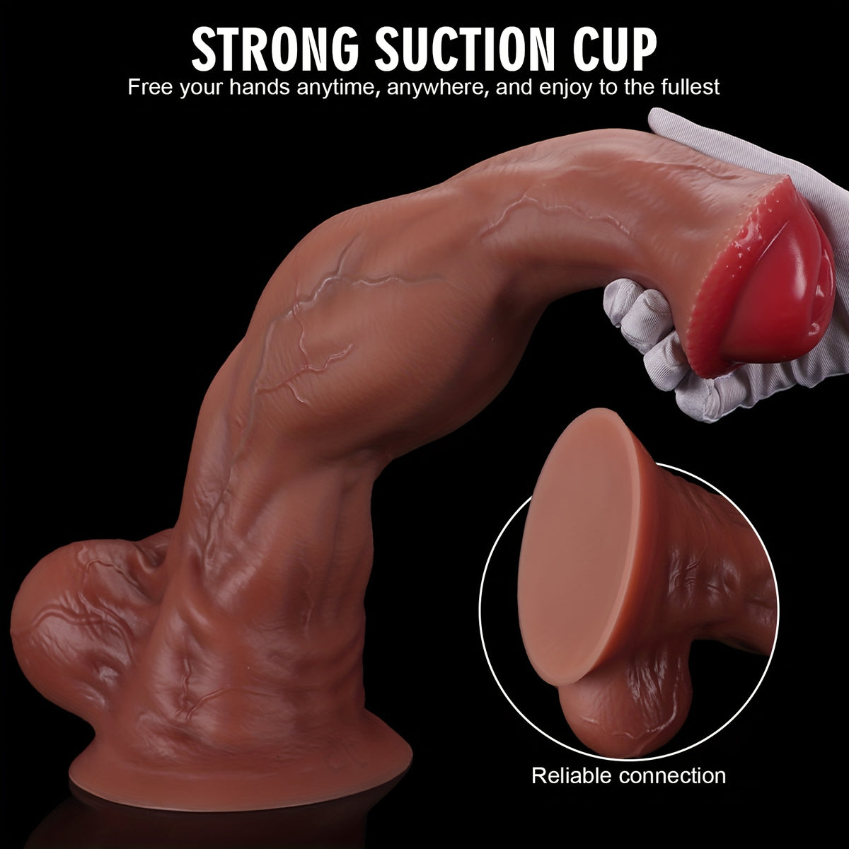 Muscle-Texture Wearable Silicone Wand – 5 Sizes S–XXL