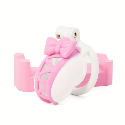 Pink Bow Chastity Cage