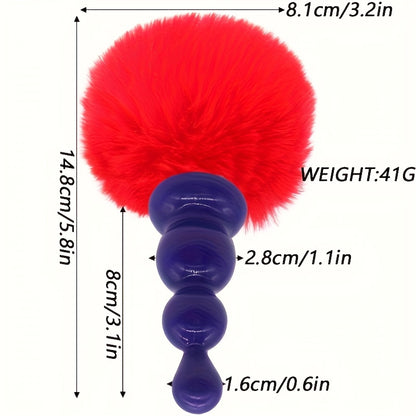 Rabbit Fox Tail Cosplay Sex Toys for Couples Silicone Anal Plug for Men And Women Plush Sex Toy with Rabbit Tail Prostate Massager Sexy Erotic Role Play Butt Plug Sex Shop Erotic Plug
