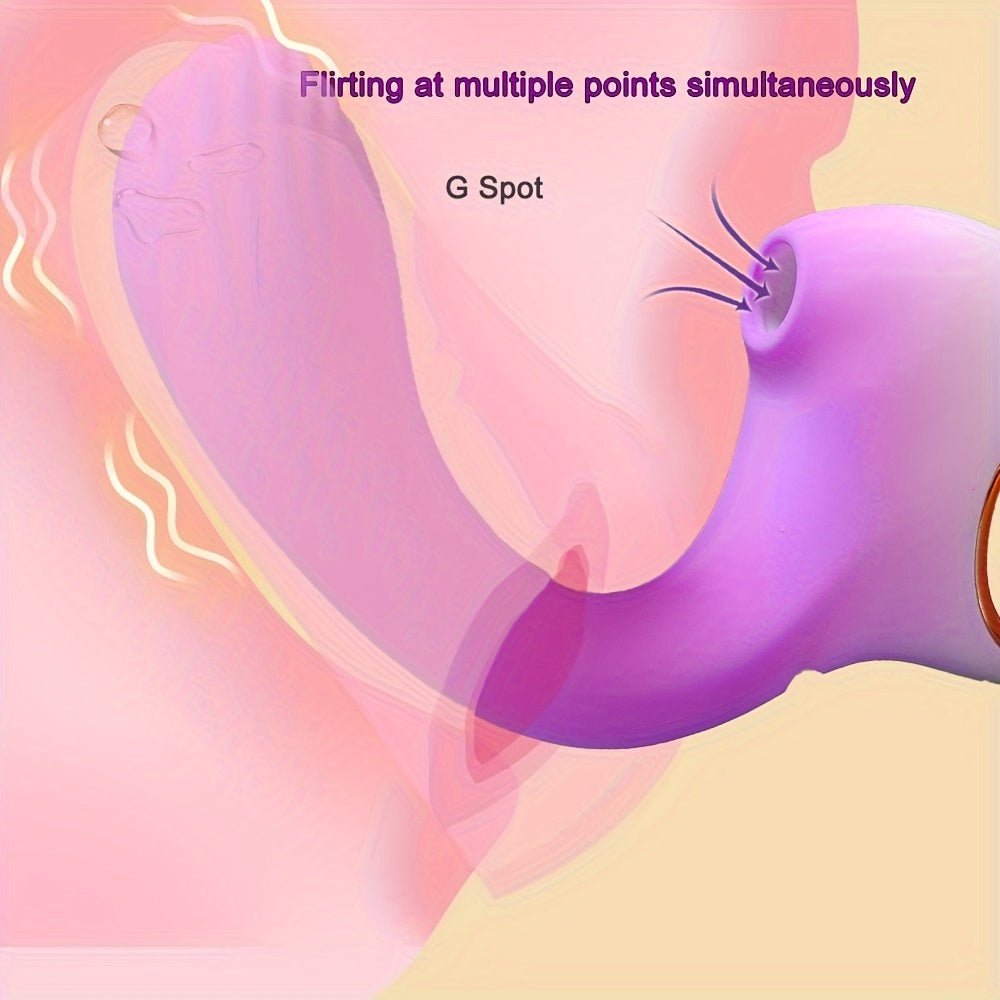 Silicone Clit Suction Vibrator — 10-Speed USB Rechargeable