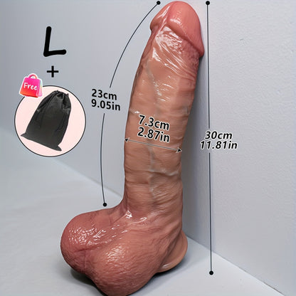30 cm Thick Curved Silicone Wand with Storage Bag