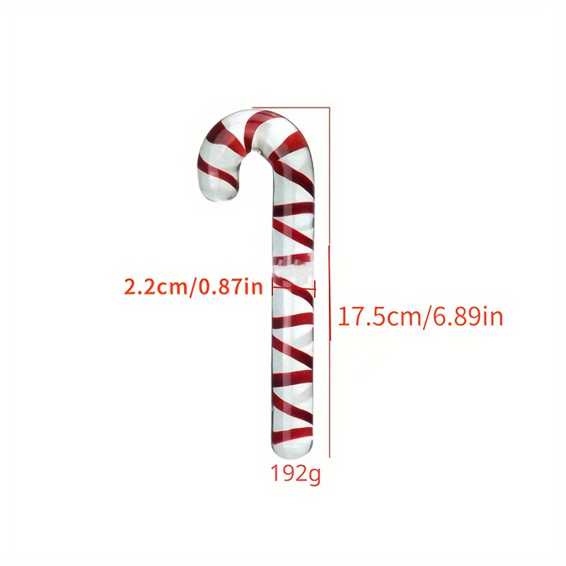 Trendy Glass Candy Cane Butt Plug