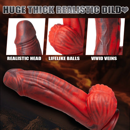Monster Vibrating Dildo — 27cm Suction Cup 8-Mode