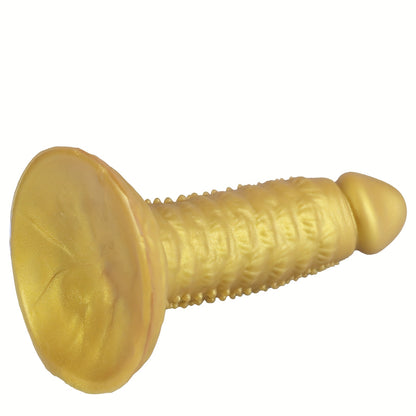 Golden Spiky Texture Dildo — 5 Sizes Anal and Vaginal