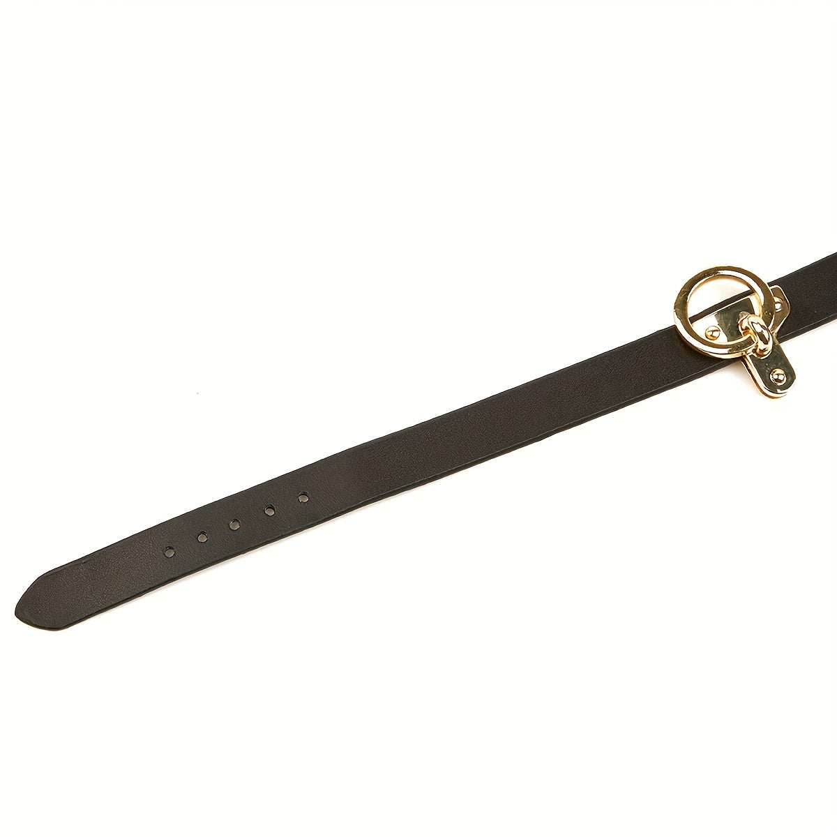 1pc BDSM Leather Collar with Golden Chain - Durable, Adjustable, and Comfortable for Flirting Games, Role-Playing, and Adult Pleasure, Ideal Gift for Valentine'S Day, Halloween, Christmas, and Birthday, Adult Sex Toy | Playfu