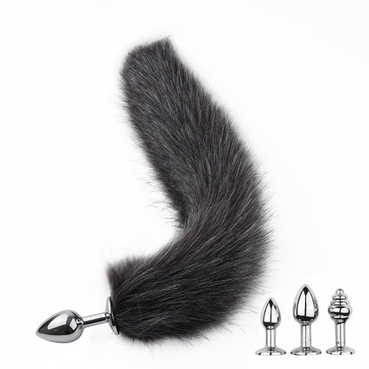 3pcs Detachable Fox Tail Metal Anal Plug, Three Types Plug Butt Plug, Cosplay Sex Games, Sex Toys For Men And Women