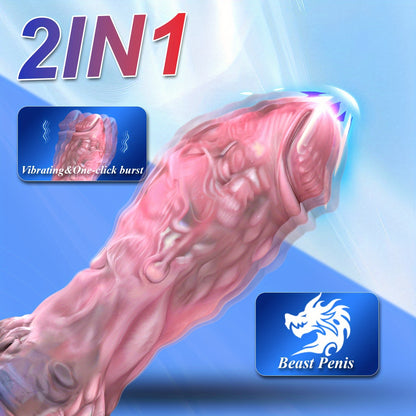 Dragon Fantasy Vibrating Dildo — 18.8cm Liquid Silicone