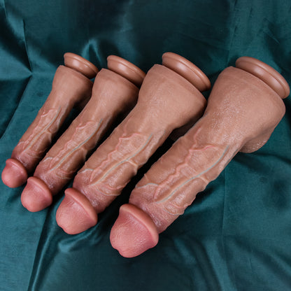 Realistic Soft Silicone Wand with Suction Base – S to XL