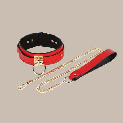 Sex Toys SM Props Big Red PU Sex Collar SM Traction Training Sex Neck Cover Neck Ring Adult Sex Toys