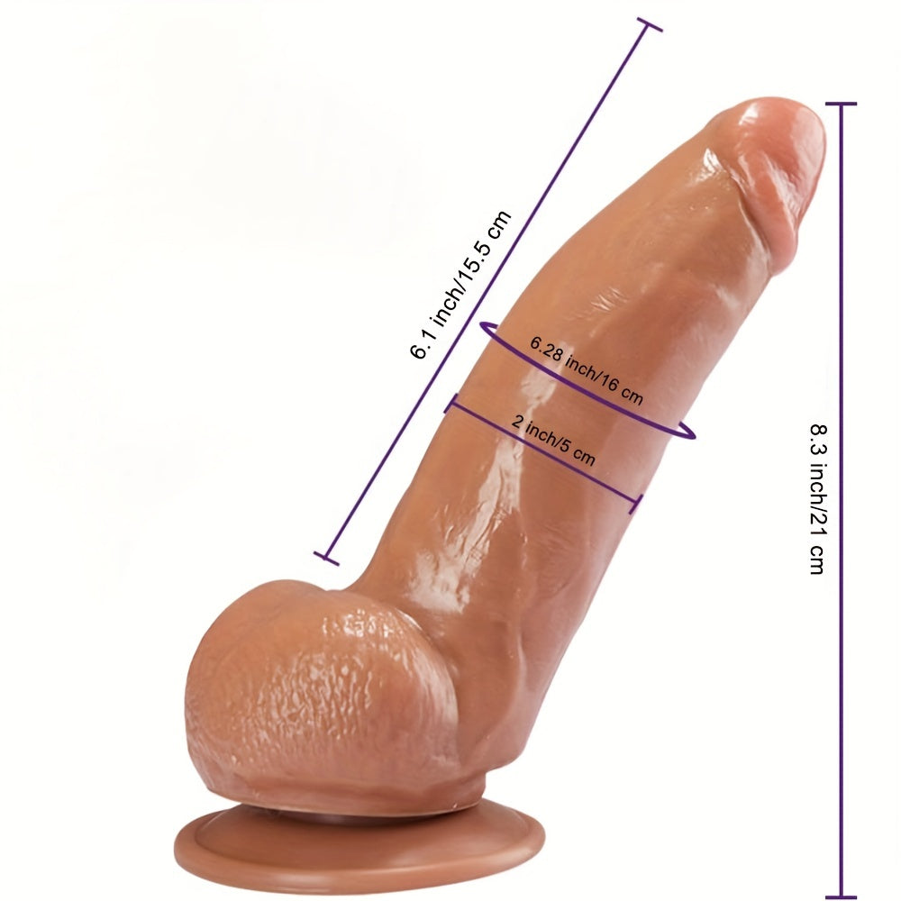 Compact Thick Silicone Wand with Suction Base