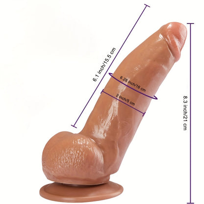 Compact Thick Silicone Wand with Suction Base