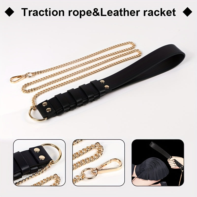 Full Restraint Cowhide Leather Cuff Set