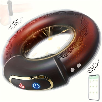 Double Vibrating Penis Ring with App Control