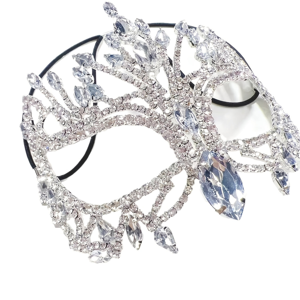 Copper Diamond Masquerade Mask with Glass Inlay