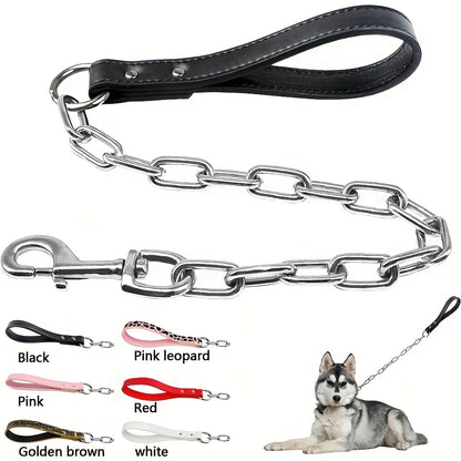 7.62 cm Wide Faux Leather 4 Rows Spiked Studded Dog Collar + Dog Leash Lead Set Heavy Duty Fit Pit Bull Terrier Mastiff