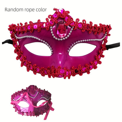 Rhinestone Venetian Princess Mask