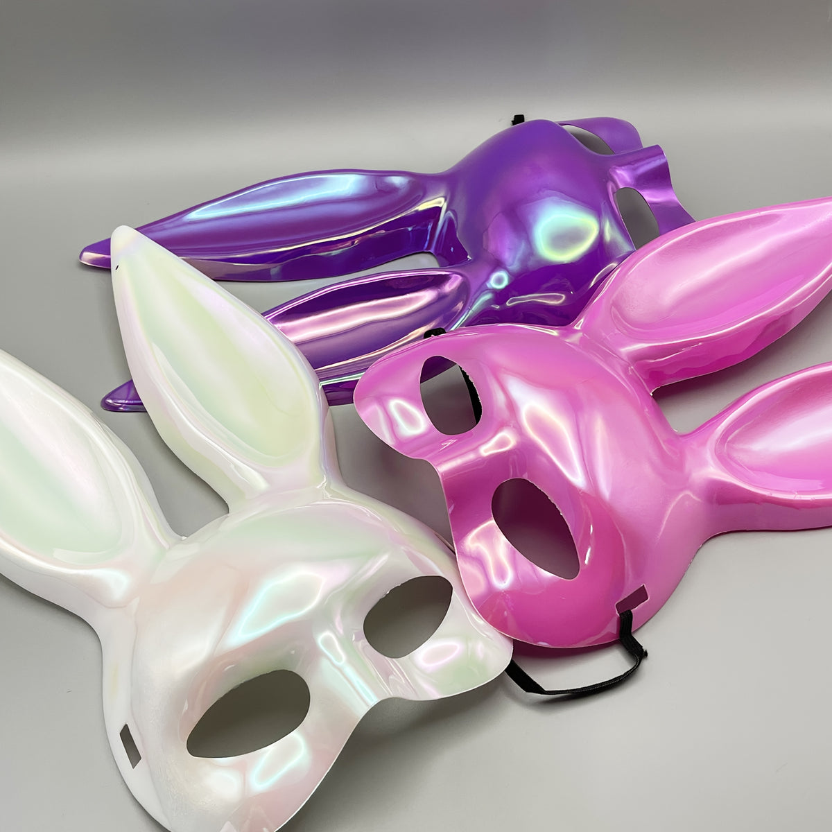 Glossy Electroplated Rabbit Costume Mask