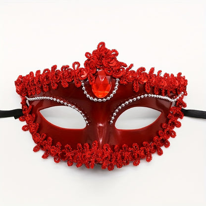 Rhinestone Venetian Princess Mask