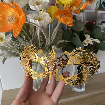 Golden Metal Venetian Dance Mask