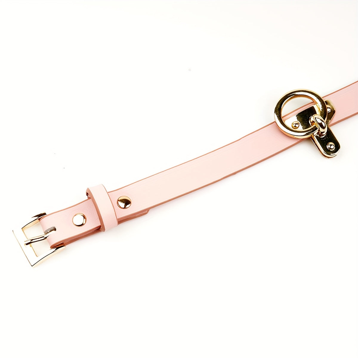 1pc BDSM Leather Collar with Golden Chain - Durable, Adjustable, and Comfortable for Flirting Games, Role-Playing, and Adult Pleasure, Ideal Gift for Valentine'S Day, Halloween, Christmas, and Birthday, Adult Sex Toy | Playfu