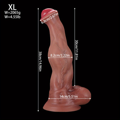 Muscle-Texture Wearable Silicone Wand – 5 Sizes S–XXL