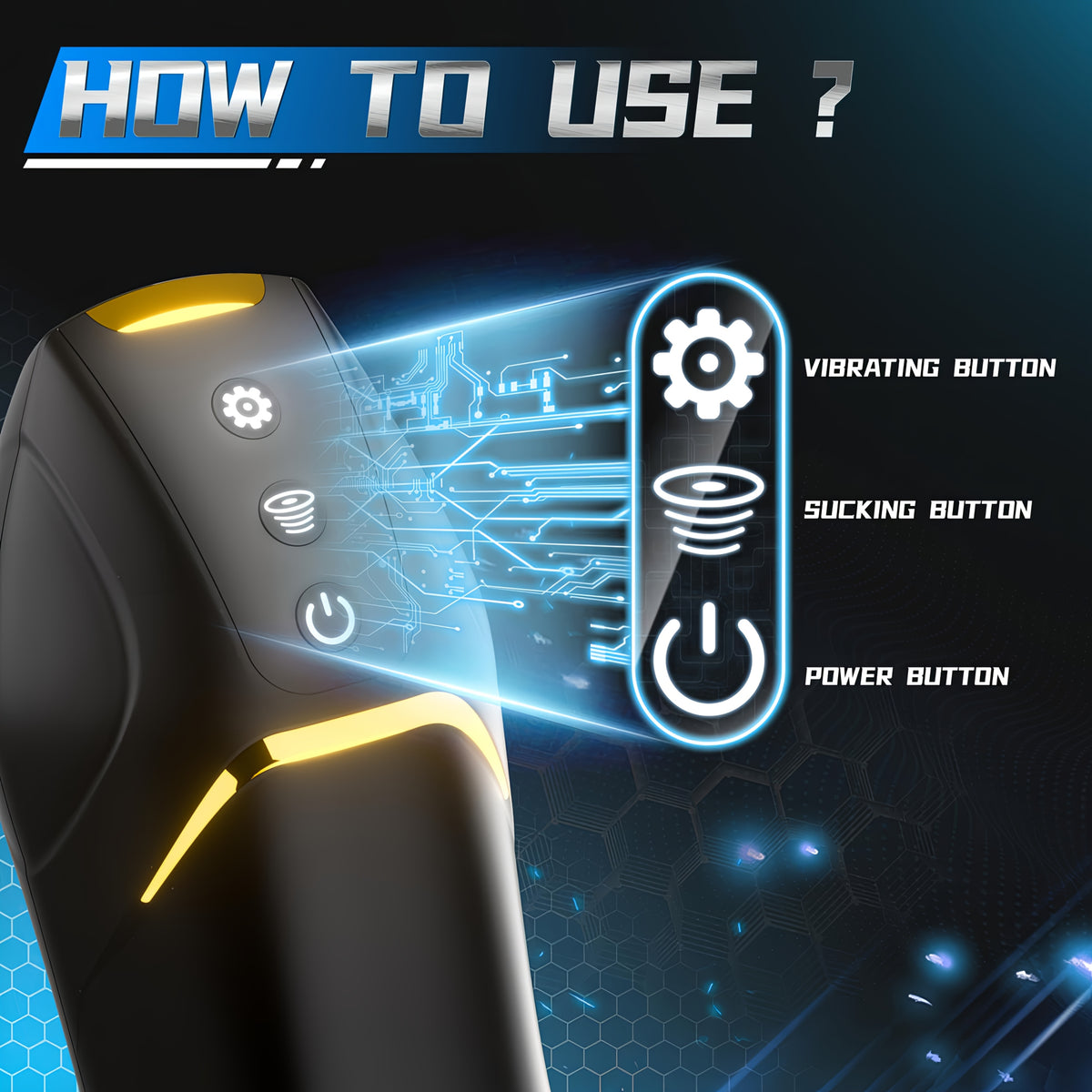 Automatic Male Stroker Cup — 10 Vibration 5 Suction Modes