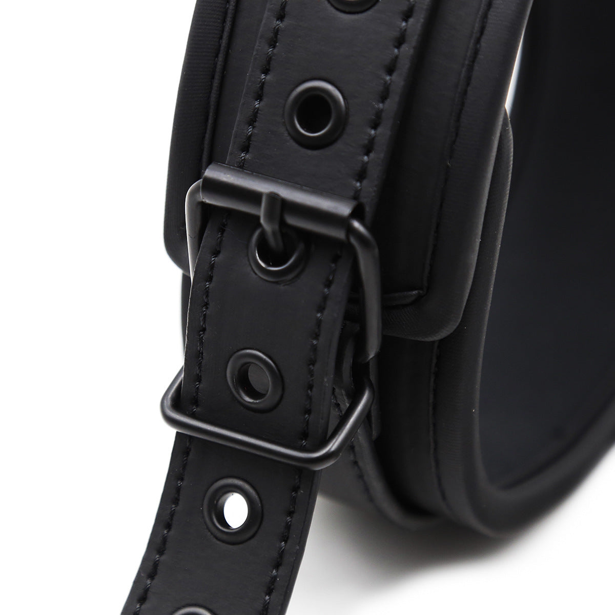2-Security Locking Black PU Leather Dog Harness with Adjustable Straps & Metal Chains - Heavy Duty for Large Dogs, Panic Button Safety, Anti-Slip Design for Secure Control and Peace of Mind, Pet Safety Equipment, Reliable Buc