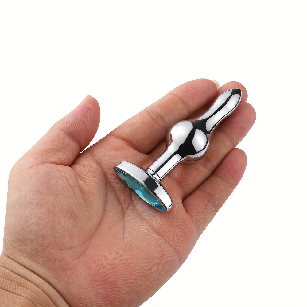 1pc, Metal outdoor anal plug, butt masturbation tools, jewel base butt plug, sex massager, g-point massage, dildos, sexual wellness, adult pleasure, adult sex toys