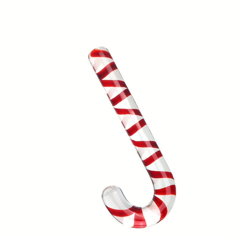Trendy Glass Candy Cane Butt Plug