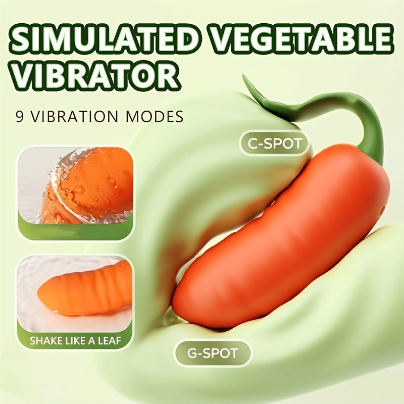 Ergonomic Vegetable-Shaped Vibrator