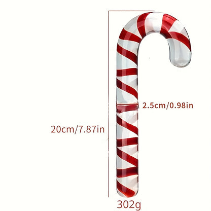 Trendy Glass Candy Cane Butt Plug