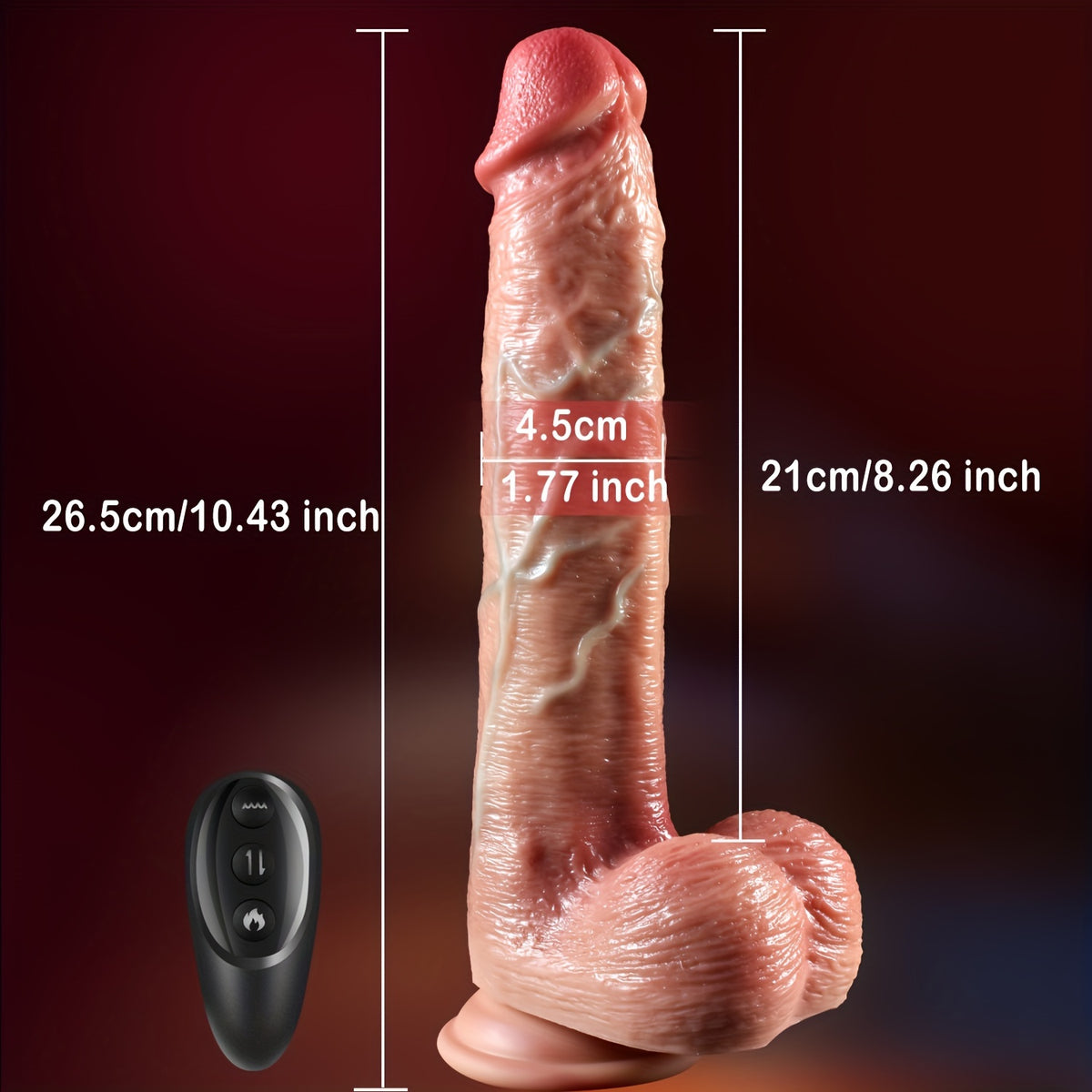 10-Mode Vibrating & Thrusting Rechargeable Silicone Wand