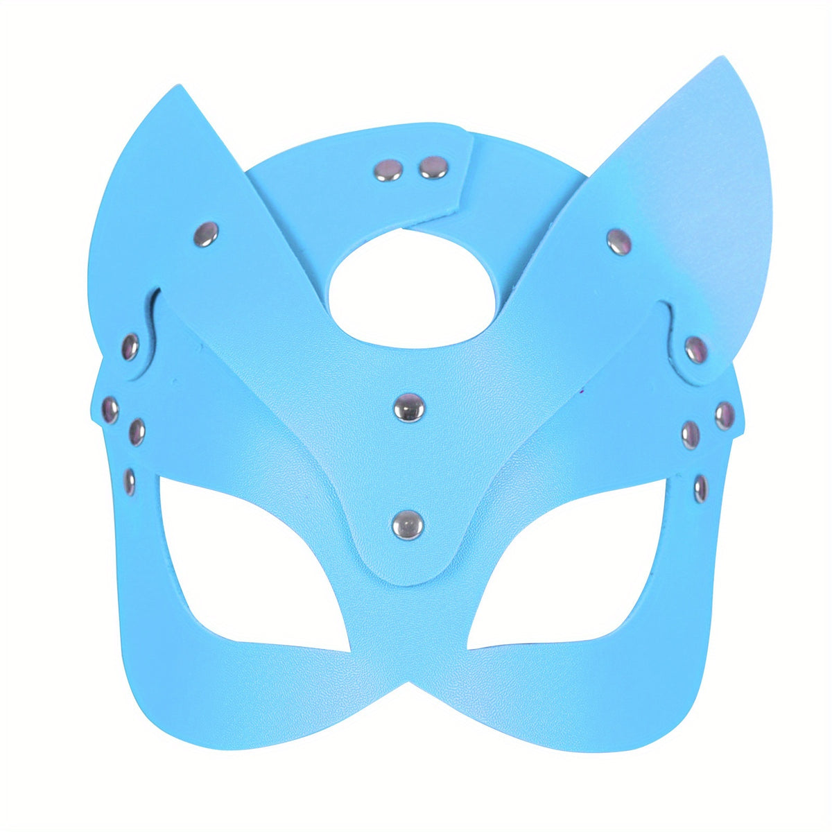 Gothic Punk Cat Ear Faux Leather Mask